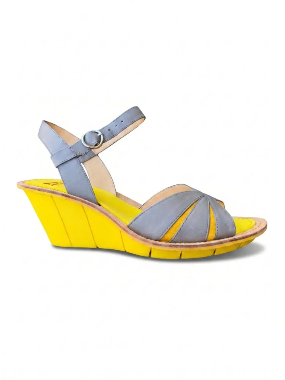 Camper Filippa Low Leather Colorblock Wedge Sandals EU 40 US 10 NIB